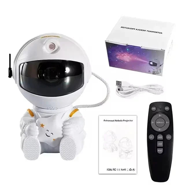 Star Projector Galaxy Night Light – Astronaut Nebula LED Lamp for Kids