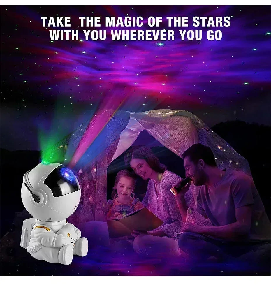 Star Projector Galaxy Night Light – Astronaut Nebula LED Lamp for Kids