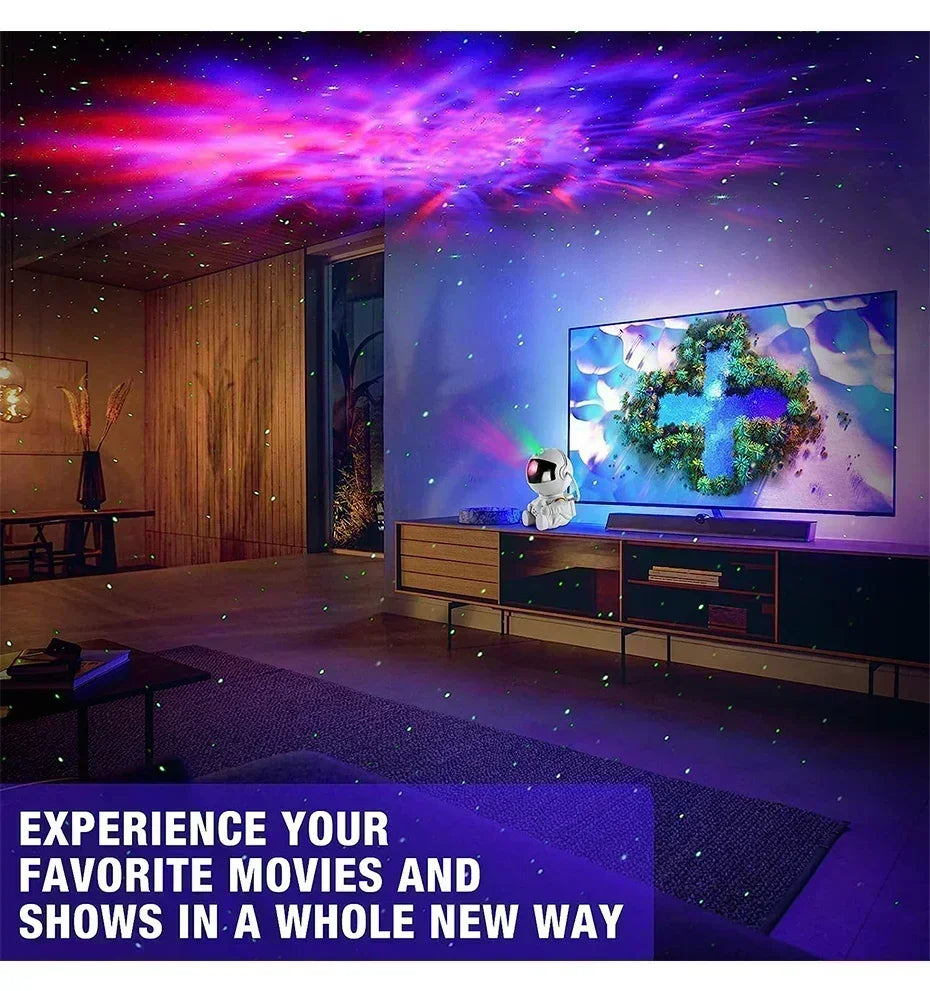 Star Projector Galaxy Night Light – Astronaut Nebula LED Lamp for Kids