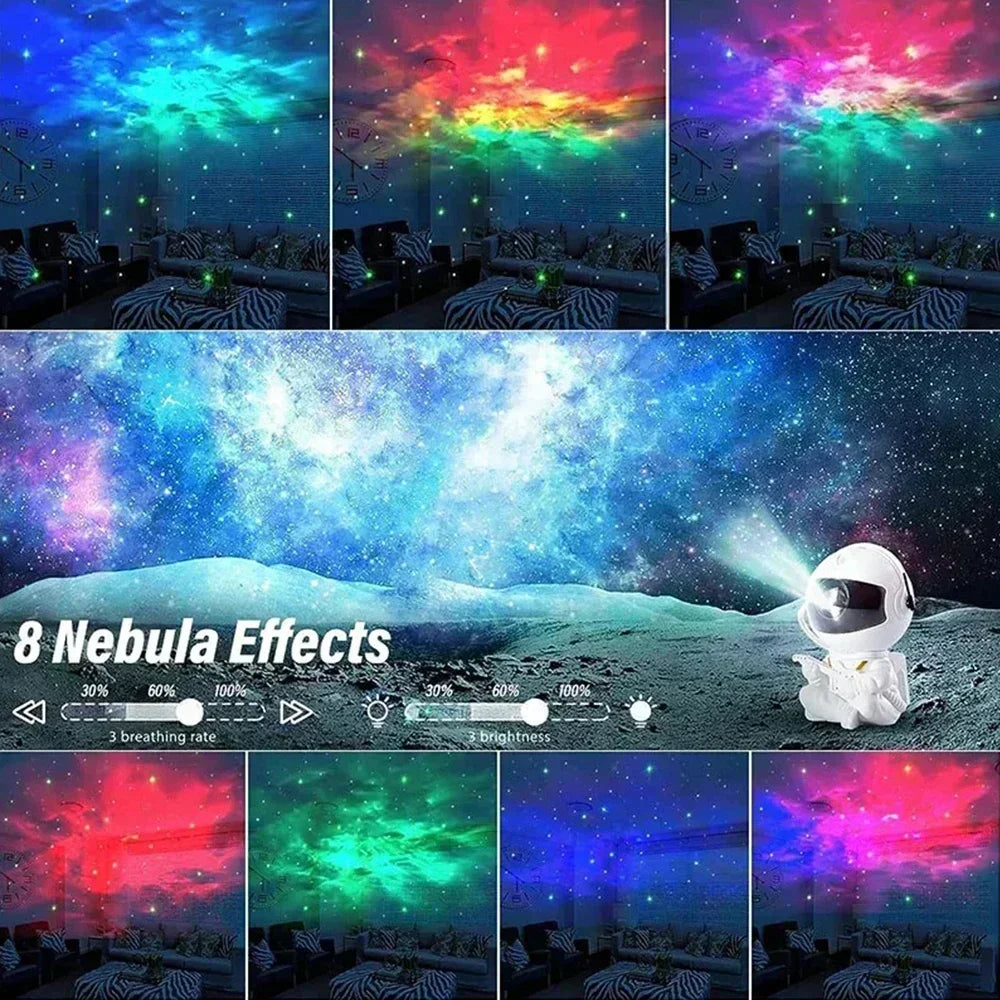 Star Projector Galaxy Night Light – Astronaut Nebula LED Lamp for Kids